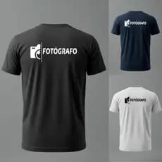 Camiseta Básica 100% Algodão Uniforme Empresa Fotografo