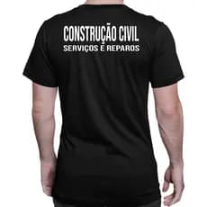 camiseta(Construção Civil serviços e reparos)100%algodão fio 30.1 ENTREGA IMEDIATA UNISEX