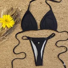 Biquíni Cortininha Marquinha de Fita Fio Dental Verão Com Regulagem Ajustável e Forro Envio Rápido Imediato Promoção