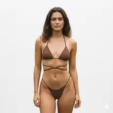 Biquini Feminino Cortiniha Fio Dental Marquinha de Fita Ajustável Forrado Com Regulagem para Bronze Verão Promoção Ofert