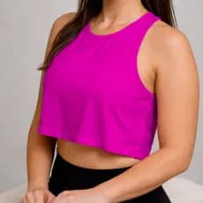 Cropped Fitness Feminino Academia Top Regata Treino Corrida Malha Confortável e Estiloso