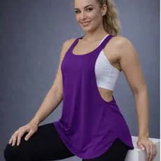 Blusa Regata Cavada Academia Feminina Lançamento Cores Tira nas costas Tendência Básica