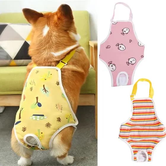 Dog Physiological Pants with Straps Roupa Íntima Para Cães Pequenos E Médios De Segurança Fêmea Animais mascotas Shorts