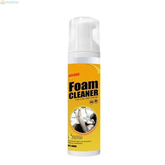 Limpador De Espuma De Couro De Carro 100ml Com Sabor De Limão Multiuso Fácil Operação De Remover Portátil De Longa Duraç