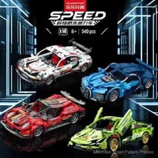 Compatível com Blocos de Construção Lego Carro Esportivo Lamborghini Bugatti Porsche 911 Modelo Brinquedo de Montagem de