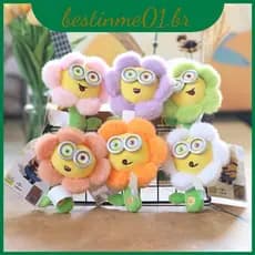 Me Despicable Minions Pingente Chaveiro Brinquedo De Pelúcia Decoração De Flores Bolsa Boneca