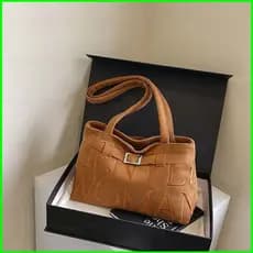 GC2 Gentlewoman Camurça Sacola 2025 Novo Estilo Bolsa Versátil De Ombro Para Mulher CG2