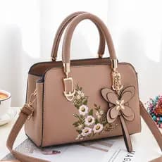 Bolsa De Couro De Moda Feminina Com Padrão Floral Elegante