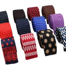 ZONFAZ Moda Masculina Slim Tricotada Floral Gravata De Pescoço Magro Casamento Casual Cravat