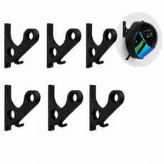 Kit 6 Suporte Pendurar Capacete Acessórios Chave Jaqueta Parede Fixo Preto