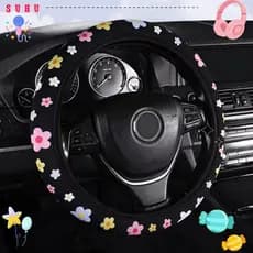 Capa de Volante de Carro Suhu Floral Fresco Elástica Sem Faixa Interna Universal XWXB