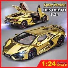 KLT 1 : 24 Lamborghini Revuelto Diecast Modelo Carro Liga Carros Brinquedos Coleção Presente Para Crianças Menino Menina