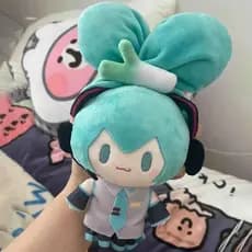 15cm Hatsune Miku Kawaii Q Versão Figura Boneca De Pelúcia Anime Periférico Brinquedo Coleção Modelo Ornamento Brinquedo