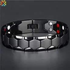 Diamante duplo ponto europeu e americano pulseira masculina ímã destacável pulseira bola magnética
