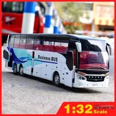 Escala KLT 1 : 32 Carro De Brinquedo Em Liga Metálica Para Ônibus Comercial Modelo De Diecast Vehicle For Boys Kids Simu