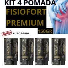 kIT  Pomada Fisiofort Premium 150gr Massageadora Relaxamento Atleta Academia Dores Musc Alívio e Proteção