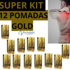 Super Kit Pomadas Fisiofort Gold 150g – Dores Musculares, Pernas Cansadas, Relaxante Corporal