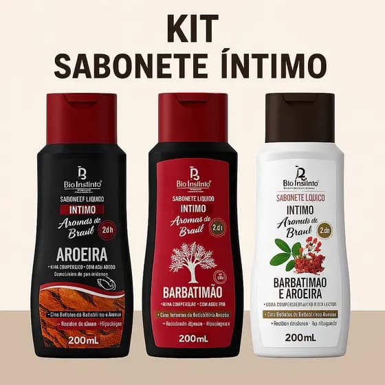 🧼🌿  Sabonete Íntimo Bio Instinto – Aromas do Brasil  (200mL cada) 🌿🧼