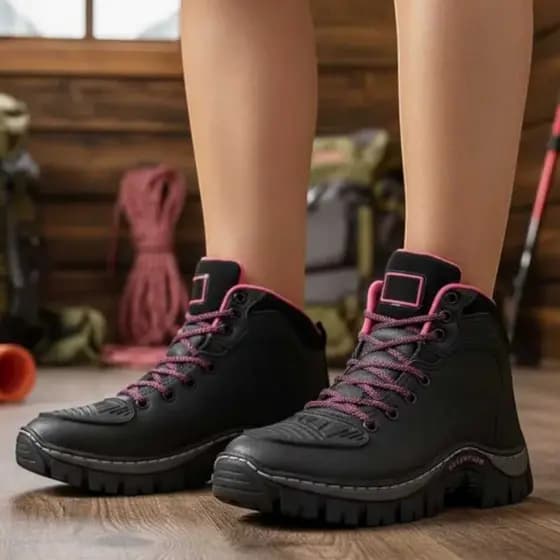 Bota Coturno Motoqueiro Feminino Masculino Unissex Solado Tratorado Tamanho Especial do 34 ao 45