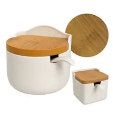 Saleiro Porta Condimento Com Colher Pote Plastico Para Cozinha