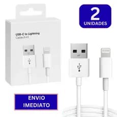 Kit 2 Cabos Rápido de 1 Metro Usb Para iPhone 11 12 13 14 Pro Max Plus Cabo de Dados