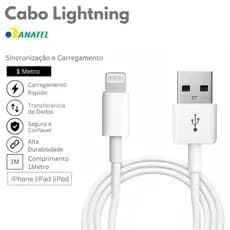 Cabo Lightning Usb para iPhone de Carregamento Rápido de 1 Metro