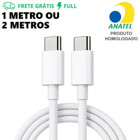 Cabo Carregador de iPhone 60w PD Usb-c Cabo Tipo C Original para iPhone 15 16 17 Pro Max