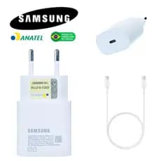 Carregador Samsung 25W Fast Charge S24 Ultra S25 Ultra A14 A15 A16 A35 A36 A55 A56 M35 M36 M62 Original
