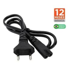 Cabo De Força Bipolar 1,5m para Ps3 Ps4 Ps5 Xbox Monitor Tv Samsung Impressora