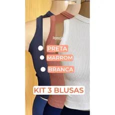BLUSA FEMININA CANELADA EM POLIAMIDA