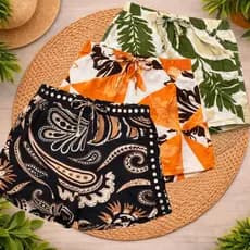 Kit 3 Shorts Feminino Viscose Casual Malha Fresquinha