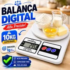 Balança Digital Cozinha 10kg Alta Precisão 1g Eletrônica Culinária Confeitaria Alimentos Dieta | 3994 | Oferta