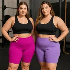 Bermuda Plus Size Suplex Feminina Modeladora Para Treino Academia e Dia a Dia
