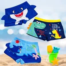 Sunga Infantil Com Cordão Forro Boxer Natação 3D Tam 1 2 3 4 5 | 3910 | Oferta