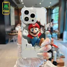 Capa Anti-Impacto Mario da Casa da Capa - Proteção nas Quatro Pontas para iPhone 17-7 X XR XS MAX PRO DLSJTM005&007