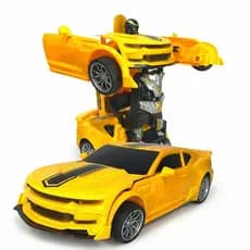 Carrinho Robô Transformer Automático Bate E Volta Com Luzes E Sons Estilo Esportivo Infantil