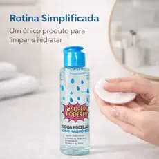 Água micelar Skin Care 120ml ácido Hialurônico Super poderes