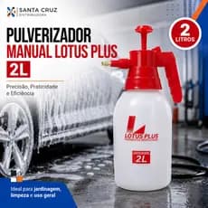 Pulverizador Manual 2L 2000ml Lotus Plus Borrifador de Pressão
