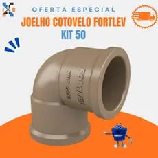 Cotovelo Joelho 90° Pvc Soldável 20mm 25mm Marrom Kit 50un Conexão Água – Fortlev