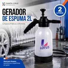 Pulverizador Espuma Manual 2L 2000ml Lotus Plus Borrifador Pressão