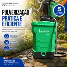 Pulverizador Elétrico 5L 5000ml Recarregável Lotus Plus Bateria