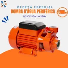 Bomba D'Água Periférica 1/2CV Motobomba 127V 220V Foxlux