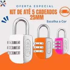 Kit Cadeado Segredo 25MM Ecartelado Life Colors Cores Stam