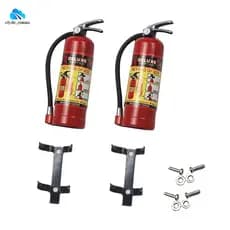 2 Pçs Simulação Mini Extintor De Incêndio Para 1/10 RC Rastreador Carro SCX10 TRX4 D90 Peças Decoração , Vermelho