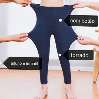 Meia Calça Masculino Segunda Pele Adulto E Infantil Sem Pés Flanelada Para Frio Grossa De Inverno
