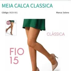 Meia Calça Selene Fio 15 Kit Com 9/6/3  Peças Fina E Transparente Para Adulto Várias Cores