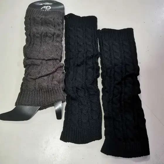 Polaina De Lã Feminina Tricotada Para Frio Esquenta Joelho Quente De Inverno