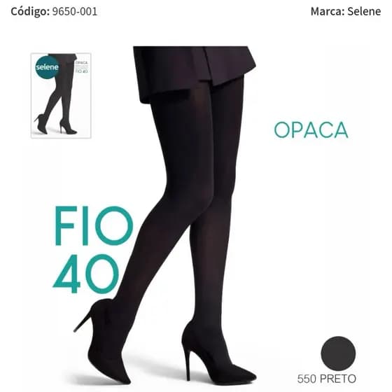 Meia Calça Selene Fio 40 Opaca Macia Confortável Ideal Para O Dia A Dia Com Todos Tipo De Roupas