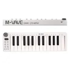 M-vave SMK-25 mini Teclado MIDI 25 Teclas Sensíveis À Velocidade Suporte A Conexão Sem Fio/USB Seqüencial Portátil