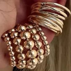 IVIAPRO Novo Exagerado Largo Clip-On Brincos Conjunto Para Mulheres Simples Cobre Metal Brinco Uso Diário Férias Moda Jó